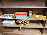 overview of all items on shelving unit