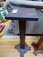 Full view of wood plant stand