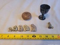 Group shot with tape for scale