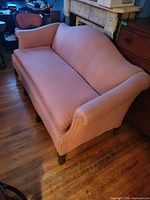 Front angled view showing full sofa and upholstery