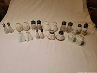 All ten shaker sets arranged in two rows