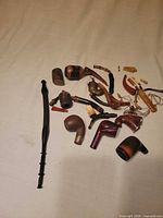 Group view of all pipe components on white background