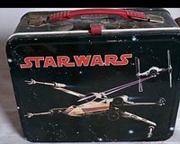 Front of metal lunchbox with X-Wing and TIE Fighter graphic