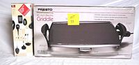 Both boxed items: Presto griddle and Oneida utensil set