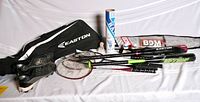 Entire lot with bag, bats, rackets, cleats and accessories
