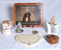 Group view of all 8 family themed décor items