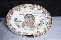 Full view of oval turkey platter front