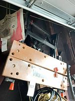 Overall view of Workmate 200 workbench stored upright