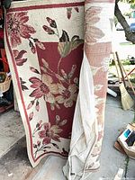 Rug front showing floral pattern and colors