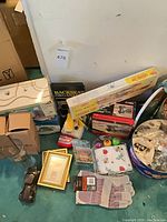 overall view of mixed lot items on floor