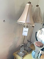 Both matching table lamps full view on table