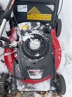 Top view of Yard Machines mower deck and Powermore engine