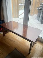 Full view of coffee table showing overall design and finish