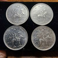 Four reverse sides showing mounted police rider and dates 1873-1973