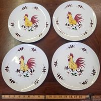 All four plates displayed top view