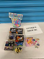 Entire lot on table showing all toys and accessories