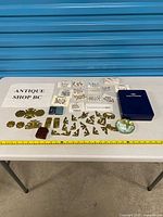 Full lot overview on table with measuring tape