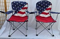 Front view of both folding chairs