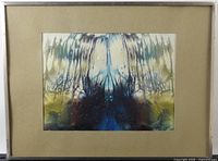 Front view of framed abstract painting