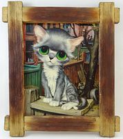 Front view of framed Pitty Kitty print