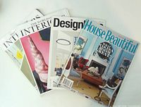 Group of four magazines fanned out