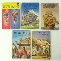 Front covers of all five Ladybird books