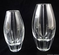 Both crystal vases front view