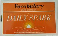 Front cover displaying title 'Vocabulary warm-up activities The Daily Spark'