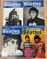 Front covers of Beatles Monthly Book Nos. 23, 32, 38, 47