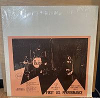 Front of sealed LP showing photocopy insert with track list and Roman Records 360 marking