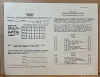 Front page of cue sheet with program details and schedule