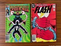 Front covers of Spider-Man #115 and Flash #326 side by side