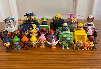 all figures and vehicles grouped on tabletop