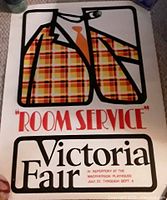 Front view of the Room Service theatre poster showing full graphic and text