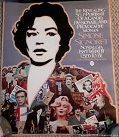 Full view of the poster showing portrait, collage and text