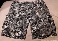 Front view of the cargo camouflage shorts