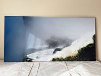 Front view of entire canvas showing image and scale