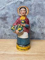 Front view of Franklin Porcelain Penny a Bunch Toby jug showing full painted detail