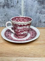 Cup on saucer showing full pattern