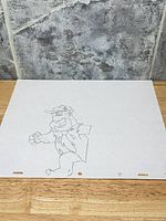 Full view of drawing on animation paper