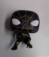 Front view of the Funko Pop Spider-Man black suit figure
