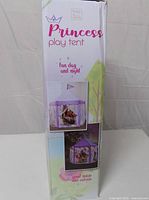 Front of boxed Hapi Nest Princess Play Tent