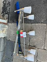 Full view of 4-light bar and packaged adjustable fixtures