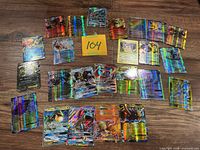 All cards laid out showing fronts and holo shine