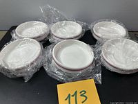 Top view showing six wrapped ramekins