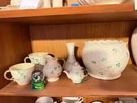 Group view of all seven items on shelf