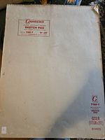 Grumbacher 18x24 sketch pad cover indicating paper size