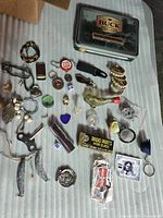 Overview of entire assortment laid out on surface