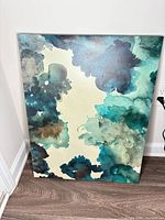 Front view of abstract canvas art