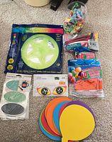 All items laid out on carpet